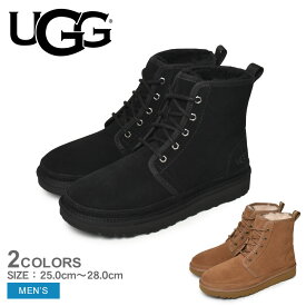 【店内全品★P5倍！】アグ ニューメルハイ UGG ブーツ メンズ ブラック 黒 ブラウン NEUMEL HIGH 1130711 靴 シューズ ショートブーツ モコモコ スエード スウェード ブランド 防寒 あったか カジュアル おしゃれ おでかけ お出かけ 本革 レザー レースアップ