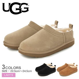 アグ クラシック マイクロ UGG スリッポン レディース ブラック 黒 ベージュ CLASSIC MICRO 1174410K シューズ 靴 防寒 ローカット おしゃれ ムートン シープスキン ロゴ ブランド 履きやすい 楽ちん リラックス アウトドア レジャー