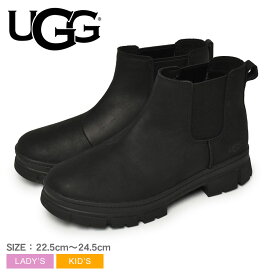 【店内全品★P5倍！】アグ アシュトンチェルシー UGG ブーツ レディース キッズ ジュニア 子供 ブラック 黒 ASHTON CHELSEA 1143662K 靴 シューズ サイドゴアブーツ ブランド ロゴ シンプル カジュアル アウトドア レジャー 防水 ウォータープルーフ 保温 防寒