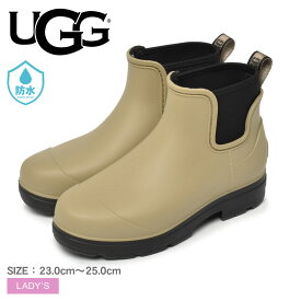 アグ ドロップレット UGG レインブーツ レディース ベージュ DROPLET 1130831 シューズ 長靴 ショート丈 シンプル ブランド ガーデニング レインシューズ 保温 防寒 冷え対策 雨具 キレイめ 人気|slz|