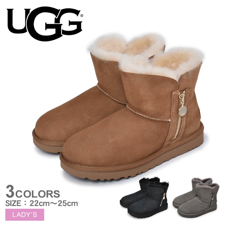 楽天市場】アグ ベイリー ジップ ミニ UGG ブーツ レディース ブラック 