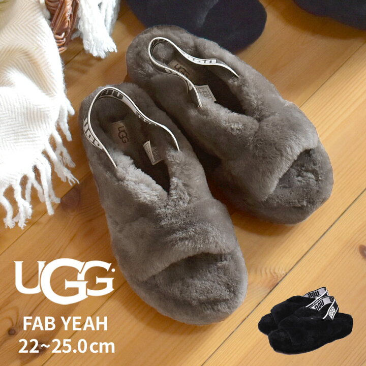 楽天市場】アグ ファブイヤー UGG ファーサンダル レディース スリッパ 
