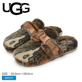 アグ フラッフイットカリトポ UGG サンダル メンズ マルチ FLUFF IT CALI TOPO 1134110 ふわふわ もこもこ ブランド ファー 靴 シューズ あったか 屋外 屋内外兼用 ルームスリッパ ルームサンダル ルームシューズ おしゃれ 総柄