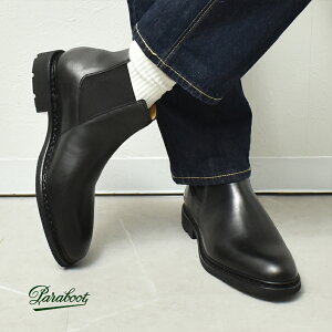 �p���u�[�c �V�����t�H�[�g PARABOOT �T�C�h�S�A�u�[�c �����Y ���f�B�[�X �u���b�N �� CHAMFORT 128412 �C �u�[�c �a�m�C �V���[�Y �V���[�g NOIRE LIS NOIR �v�C �{�v ���U�[ �h���X�u�[�c �h���X�V��
