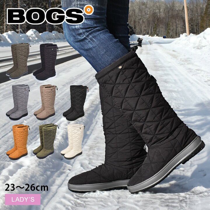 楽天市場 1000円引きcp 対象 ボグス スノーデイ トール Bogs ブーツ レディース ブラック 黒 グレー カーキ Snowday Tall ロング 防水 防滑 保温 スノーブーツ ウォータープルーフ ブランド カジュアル キルティング フリース グリーン 緑 Z Craft