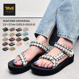 【店内全品★P2倍！】テバ ミッドフォーム ユニバーサル TEVA サンダル レディース ブラック 黒 ホワイト 白 MIDFORM UNIVERSAL 1090969 ぺたんこ つっかけ スポーツ おしゃれ 厚底 テヴァ アウトドア ストラップサンダル スポーツサンダル 軽量|slz|