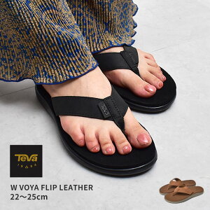 TEVA テバ W ボヤ フリップ レザー サンダル レディース ブラック 黒 ブラウン 茶 W VOYA FLIP LEATHER 1106867 シューズ ビーチサンダル トングサンダル フラットサンダル ブランド アウトドア レジャ