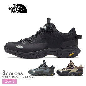 【店内全品★P2倍！】ザ ノース フェイス クレストン ハイク ウォータープルーフ THE NORTH FACE トレッキングシューズ レディース ブラック 黒 グレー NFW52410 靴 スニーカー シューズ ローカット トレッキング 防水 撥水 はっ水 コーデュラ Vibram