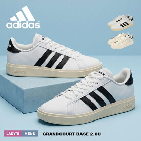 アディダス グランドコート ベース 2.0 U ADIDAS スニーカー メンズ レディース ホワイト 白 グレー GRANDCOURT BASE 2.0 U JQ0525 JQ0527 シューズ 靴 通勤 通学 無地 ブランド ローカット シンプル スポーティ カジュアル 国内正規品|slz|