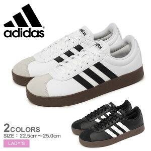 �ymax14���I�t��SALE�z�A�f�B�_�X VL �R�[�g �x�[�X ADIDAS �X�j�[�J�[ ���f�B�[�X �z���C�g �� �u���b�N �� VL COURT BASE �C ���[�J�b�g �A�E�g�h�A �X�|�[�c �^�E�����[�X �J�W���A�� �X�|�[�e�B �X