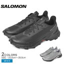 【25日0時～★TIME SALE】サロモン ALPHACROSS 5 SALOMON トレイルランニングシューズ メンズ ブラック 黒 グレー L47…