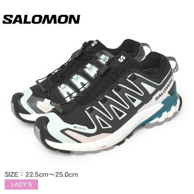 【店内全品★P5倍！】サロモン XA PRO 3D V9 GTX W SALOMON トレイルランニングシューズ レディース ブラック 黒 グレー L47119100 靴 シューズ 防水 撥水 はっ水 ゴアテックス GORE-TEX ランニング ランニングシューズ スポーツ トレーニング 運動 トレイル