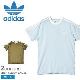 【店内全品★P2倍！】アディダス オリジナルス 半袖Tシャツ ADIDAS ORIGINALS アディカラー クラシックス スリーストライプス トレフォイルTシャツ メンズ ブルー グリーン カーキ オリーブ ADICOLOR CLASSICS 3-STRIPES TREFOIL SS TEE IA4843 IA4844 トップス