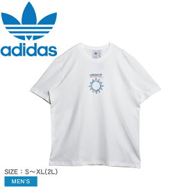 【ゆうパケット配送】アディダス オリジナルス 半袖Tシャツ ADIDAS ORIGINALS アドベンチャー ネイチャー アウェイクニング メイド ウィズ ネイチャー Tシャツ メンズ ホワイト 白 ブルー 青 ADVENTURE NATURE AWAKENING MADE WITH NATURE TEE IC2289 半袖