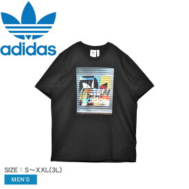 【店内全品★P5倍！】アディダス オリジナルス 半袖Tシャツ ADIDAS ORIGINALS グラフィックス オフ ザ グリッド Tシャツ メンズ ブラック 黒 GRAPHICS OFF THE GRID TEE IC5729 半袖 トップス ブランド プリント 人気 定番 カジュアル トレフォイル