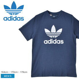 【ゆうパケット配送】 アディダス オリジナルス 半袖Tシャツ ADIDAS ORIGINALS トレフォイル ショートスリーブティー メンズ ネイビー ブルー TREFOIL SS TEE IC3071 ウェア ウエア トップス ブランド カットソー おしゃれ 人気 定番 カジュアル シンプル ロゴ