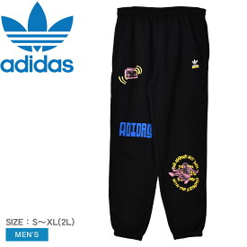 【店内全品★P5倍！】アディダス オリジナルス ズボン ADIDAS ORIGINALS グラフィックユナイトスウェットパンツ メンズ ブラック 黒 HL9259 ウェア スウェット 部屋着 ボトムス シンプル カジュアル ロゴ スポーツ ランニング トレーニング ジム スポーティ