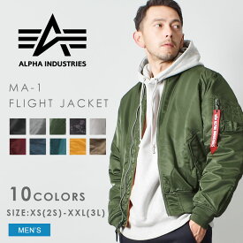 【店内全品★P2倍！】ALPHA INDUSTRIES アルファ インダストリーズ ジャケットMA-1 フライト ジャケット MA-1 FLIGHT JACKETMJM21000C1 メンズ