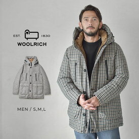 【店内全品★P5倍！】ウールリッチ ダウンジャケット WOOLRICH ウール アークティック パーカ メンズ ベージュ 生成り色 WOOL ARCTIC PARKA WOOU0867 トップス アウター ダウン 上着 ジャケット フード ジップアップ ダブルジップ ボタン 面ファスナー ロゴ