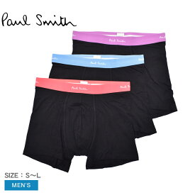 【店内全品★P2倍！】ポール スミス アンダーウエア PAUL SMITH TRUNK LONG 3 PACK メンズ ブラック 黒 M1A-480E-K3PK28 ウエア インナー パンツ ボクサーパンツ ショーツ ブランド カジュアル シンプル プレゼント ギフト 下着 無地 3枚セット 贈り物 おしゃれ|slz|