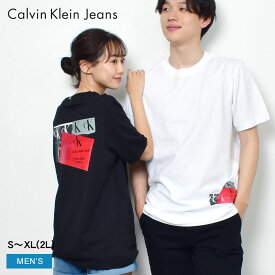 【ゆうパケット配送】カルバンクラインジーンズ 半袖Tシャツ CALVIN KLEIN JEANS DISRUPTED CK BOX URBAN T-SHIRT メンズ ブラック 黒 ホワイト 白 レッド 赤 J30J322673 CK 半袖 ブランド トップス ロゴ おしゃれ シンプル アメカジ プリント ストリート