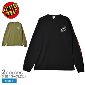 【店内全品★P5倍！】サンタクルーズ 長袖Tシャツ SANTACRUZ ディライト ドット ロング スリーブ Tシャツ エコ メンズ ブラック 黒 カーキ DAYLIGHT DOT L/S T-SHIRT ECO 44155574 トップス 長袖 プリント ウェア ロゴ カジュアル スケート スケートボード