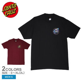 【ゆうパケット配送】 サンタクルーズ 半袖Tシャツ メンズ SANTACRUZ HOLO FLAME DOT S／S TEE tシャツ トップス 半袖 プリント ロゴ スポーティ ストリート スケボー スケートボード 人気 おしゃれ ショートスリーブ マルチカラー ブラック 黒 レッド 赤