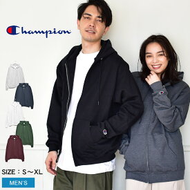 【店内全品★P2倍！】チャンピオン CHAMPION 9オンス メンズ パーカー フルジップ 長袖 スウェット ドライエコフルジップフーディ ブラック グレー ネイビー 黒 無地 裏起毛 DRY ECO FULL-ZIPHOOD S800 トップス カジュアル ストリート シンプル ロゴ