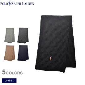 【店内全品★P2倍！】【ゆうパケット配送】ポロ ラルフローレン マフラー POLO RALPH LAUREN SIGNATURE KNIT SCARF メンズ レディース ブラック 黒 ネイビー 紺 グレー ブラウン PC0972 ギフト 贈り物 プレゼント 小物 通勤 通学 シンプル カジュアル