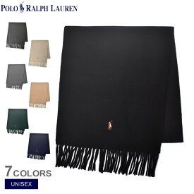 【店内全品★P5倍！】【ゆうパケット配送】ポロ ラルフローレン マフラー POLO RALPH LAUREN SIGNATURE ITALIAN VIRGIN WOOL SCARF メンズ レディース ブラック 黒 グレー PC1047 小物 通勤 通学 シンプル カジュアル ブラウン 茶 ベージュ グリーン 緑