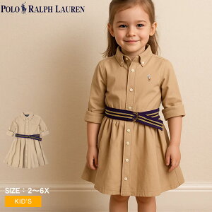 �|�� �����t���[���� �����s�[�X POLO RALPH LAUREN BELT COTTON CHINO SHIRTDRESS �L�b�Y �W���j�A �q�� �x�[�W�� 312699674 �����s �V���c�����s �t���A ���� �ݕt�� �ܕt�� ���̎q �x���g�t�� �|�P�b�g �h�J