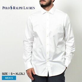 【28日0時～★TIME SALE】ポロ ラルフローレン 長袖シャツ POLO RALPH LAUREN ワンポイント 長袖シャツ メンズ ホワイト 白 710861198 トップス シャツ スリムフィット 刺繍 ワンポイント ブランド カジュアル シンプル 人気 おしゃれ 定番 ベーシック