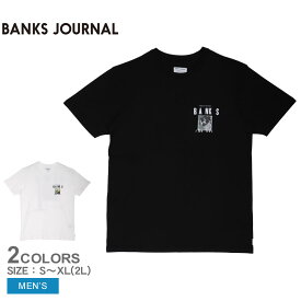 【ゆうパケット配送】 バンクス ジャーナル 半袖Tシャツ メンズ BANKS JOURNAL ブルーム スタンダード ティー Tシャツ サーフ トップス 半袖 ワンポイント クルーネック プリント おしゃれ ブランド ウェア 人気 ゆったり カットソー ホワイト 白 ブラック 黒