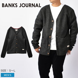 【店内全品★P2倍！】バンクス ジャーナル カーディガン BANKS JOURNAL ジョン E カーディガン メンズ グレー JOHN E CARDIGAN WKN0087 トップス 羽織り 長袖 防寒 シンプル カジュアル スポーツ スポーティ ブランド ウェア プレゼント ギフト