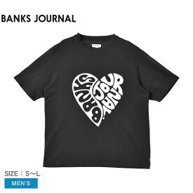 【ゆうパケット配送】 バンクス ジャーナル 半袖Tシャツ メンズ BANKS JOURNAL NOTEBOOK TRADER TEE トップス 半袖 グラフィック プリント スポーツ おしゃれ スポーティ ブランド サーフ ウェア プレゼント ギフト ゆったり オーガニックコットン ブラック 黒