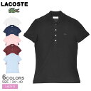 ラコステ 半袖ポロシャツ LACOSTE ストレッチコットンピケポロシャツ レディース ホワイト 白 ブラック 黒 PF5462 ウエア トップス ポロシャツ 半袖 カジュアル シンプル ブランド ロゴ ワンポイント おしゃれ 人気 定番 ギフト プレゼント |slz|