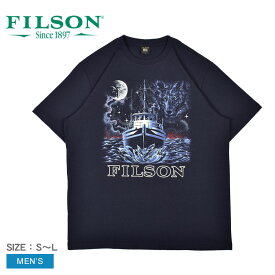 【店内全品★P5倍！】【ゆうパケット配送】 フィルソン 半袖Tシャツ FILSON PIONEER GRAPHIC TEE メンズ ネイビー 紺 20258133 トップス 半袖 Tシャツ ブランド シンプル カジュアル プリント グラフィック おしゃれ タウンユース イラスト