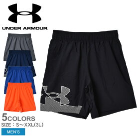 【店内全品★P5倍！】アンダーアーマー ハーフパンツ UNDERARMOUR ウーブン グラフィックハーフパンツ メンズ ブラック 黒 1361434 半パン 半ズボン ズボン スポーツ ストレッチ トレーニング カジュアル シンプル 耐久 運動 ポケット ロゴ