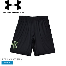 【店内全品★P2倍！】【ゆうパケット配送】 アンダーアーマー ハーフパンツ UNDER ARMOUR UA TECH GRAPHIC SHORT メンズ ブラック 黒 1306443 パンツ ボトムス パンツ 半ズボン スポーツ トレーニング ランニング ジョギング フィットネス ジム 運動 人気 速乾 グリーン