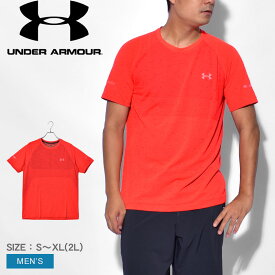 【店内全品★P5倍！】【ゆうパケット配送】 アンダーアーマー トップス UNDER ARMOUR VANISH SEAMLESS RUN S/S メンズ レッド 赤 1361356 ウエア クルーネック ブランド トレーニング ジム ランニング スポーツ ロゴ スポーティ シンプル ストレッチ 半袖 運動 速乾 通気性