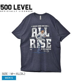 【ゆうパケット配送】 ファイブハンドレットレベル 半袖Tシャツ 500 LEVEL アーロン・ジャッジ ニューヨーク Y ホームラン レコード WHT メンズ ネイビー Aaron Judge New York Y Home Run Record WHT 0060-010-61 ウエア トップス 半袖 Tシャツ MLB ZSPO