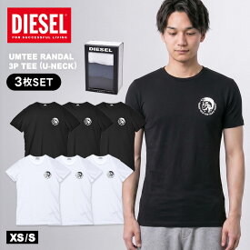 ディーゼル 半袖Tシャツ 3枚セット メンズ DIESEL UMTEE ランダル 3パック Tシャツ UMTEE RANDAL 3P TEE 00SJ5L 0TANL ブラック 黒 ホワイト 白