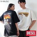 【7/18〜★タイムセール】ディーゼル 半袖Tシャツ DIESEL T-WASH-POFF メンズ レディース ブラック 黒 ホワイト 白 A085260JYYF Tシャツ 半袖 トップス 夏 オーバーサイズ ゆったり ロゴ ブランド おしゃれ カジュアル シンプル バックプリント クルーネック