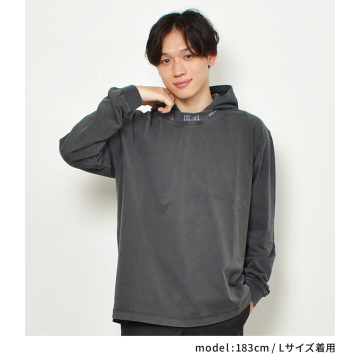 楽天市場】ディーゼル フード付き長袖カットソー DIESEL T-WAHOOD E1 