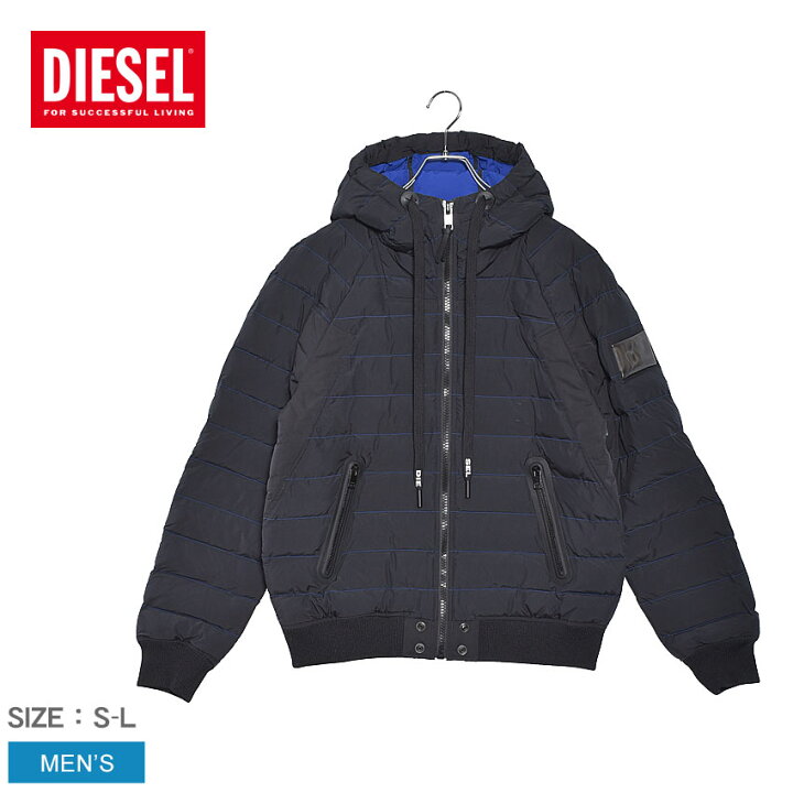 楽天市場】DIESEL ディーゼル 中綿ジャケット ブラック W-OBLOSKY 