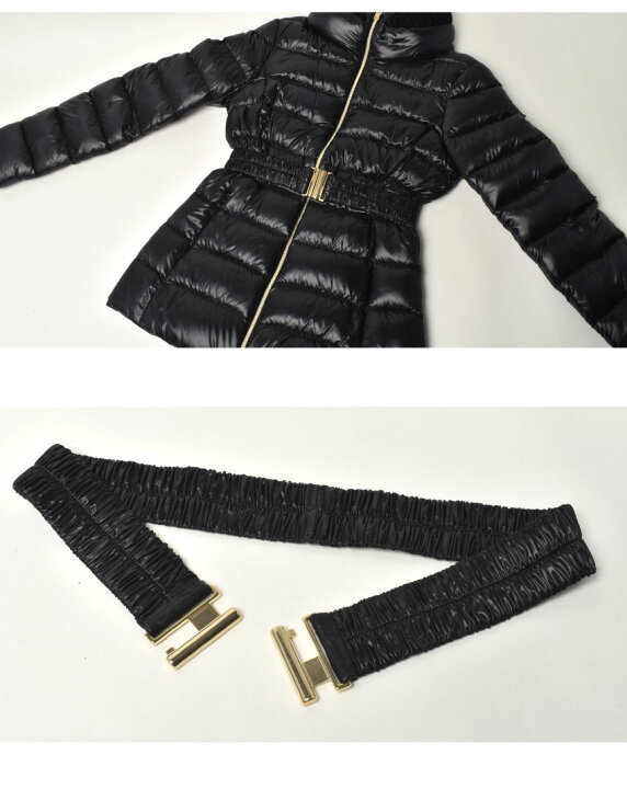 美品✨HERNO claudia ダウン ベルトファー黒44 【公式通販】