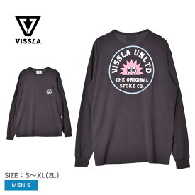 【ゆうパケット配送】ヴィスラ 長袖Tシャツ メンズ VISSLA WAKE UP CALL L/S PKL TEE M483UWAK ブランド ウェア 春 秋 長袖 Tシャツ トップス シンプル カジュアル サーフ ブランド グラフィック おしゃれ ストリート 黒 チャコール バックプリント おしゃれ 服|slz|