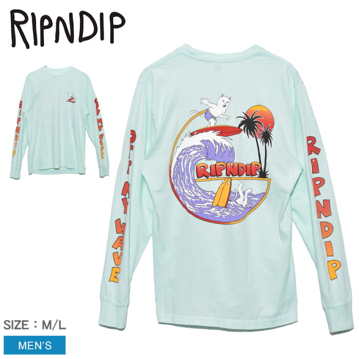 楽天市場 リップンディップ 長袖tシャツ Ripndip Off My Wave Longsleeve Tee メンズ ブルー 青 水色 Rnd4957 ウエア トップス クルーネック ブランド ストリート カジュアル スケボー スポーツ スケート ロゴ アウトドア プリント 長袖 おしゃれ Sale Shobun Z Craft