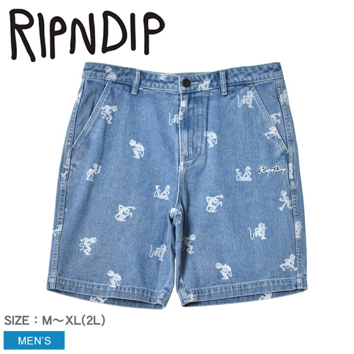 楽天市場】リップンディップ パンツ RIPNDIP DANCE PARTY DENIM SHORTS 