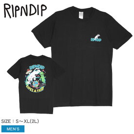 【店内全品★P5倍！】【ゆうパケット配送】リップンディップ 半袖Tシャツ RIPNDIP 4TH DIMENSION TEE メンズ ブラック 黒 RND9948 ウエア トップス クルーネック ブランド ストリート カジュアル スケボー スポーツ スケート ロゴ アウトドア プリント 半袖 おしゃれ